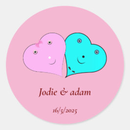 HERZEN RUNDER AUFKLEBER