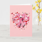 HERZEN, SCHALTFLÄCHEN UND PINKRIBON KARTE (Gelbe Blume)