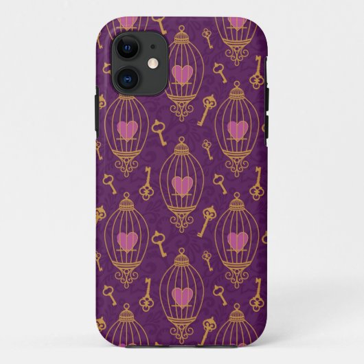 Herzen-Schlüssel-Muster Case-Mate iPhone Hülle (Rückseite)