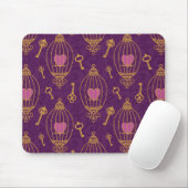 Herzen-Schlüssel-Muster Mousepad (Mit Mouse)