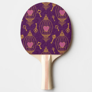 Herzen-Schlüssel-Muster Tischtennis Schläger