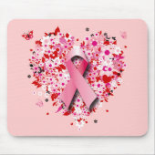 HERZEN, SCHMETTERLINGE UND ROSA BAND MOUSEPAD (Vorne)