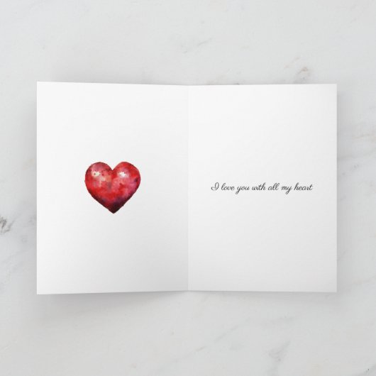 Herzen & Schokolade Schatz Karte (Innenseite)