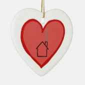 Herzen sind stärker als Häuser Keramikornament (Rechts)