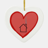 Herzen sind stärker als Häuser Keramikornament (Vorne)
