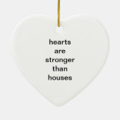 Herzen sind stärker als Häuser Keramikornament (Hinten)