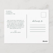 Herzen sind voll zwei Foto Hochzeit Vielen Dank Postkarte (Rückseite)