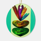 Herzen sprechen i-Liebe Sie Keramikornament (Links)