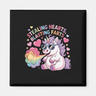 Herzen stehlen, Fürze sprengen, Einhorn Valentinst Magnet
