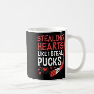 Herzen stehlen, Pucks stehlen, Hockey Valentinstag Kaffeetasse