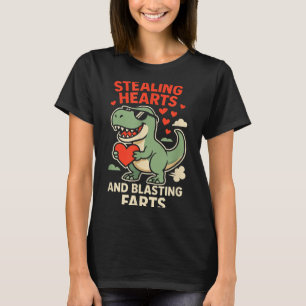 Herzen stehlen und Furze loslassen Trex Kinder T-Shirt