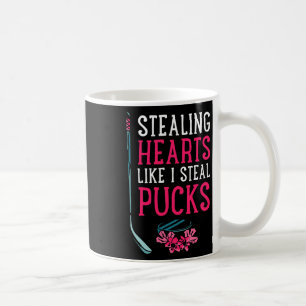 Herzen stehlen wie ich Pucks stehle Eishockey Vale Kaffeetasse