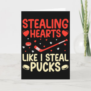 Herzen stehlen wie ich Pucks stehle Funny Valentin Karte