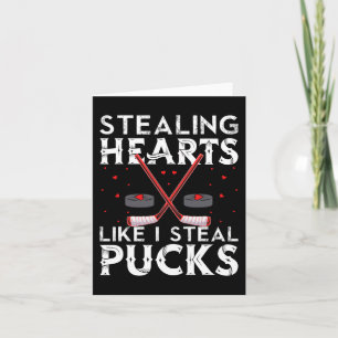 Herzen stehlen wie ich Pucks stehle Valentins Hock Karte