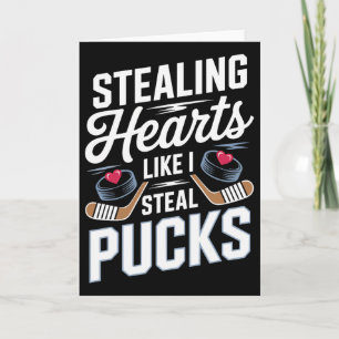 Herzen stehlen wie ich Pucks stehle Valentins Hock Karte