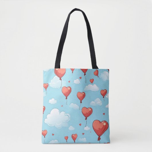 Herzen steigen auf tasche (Vorderseite)