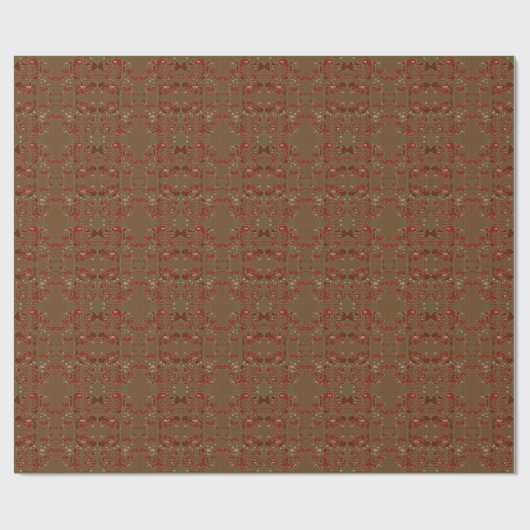 Herzen Tassenblumen Geschenkpapier (Flach)
