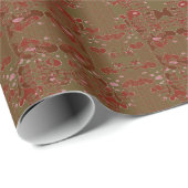 Herzen Tassenblumen Geschenkpapier (Rolleneckpunkt)