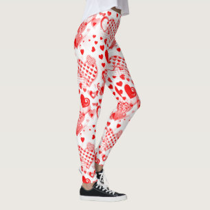 Herzen Tattoo nahtloses Muster + Ihre Ideen Leggings