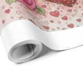 Herzen & Tauben - Valentinstag 2026 Design Geschenkpapier (Rolleneckpunkt)