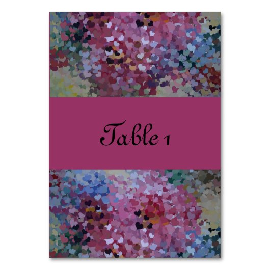 HERZEN TISCHNUMMER (Vorderseite)