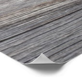 Herzen über einem Holztisch Poster (Ecke)