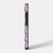 Herzen über Herzen Psychedelic Muster iPhone Hülle (Linke Seite)
