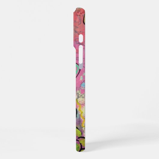 Herzen und Blume iPhone Hülle (Linke Seite)