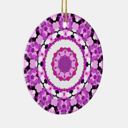 HERZEN UND BLUME KERAMIKORNAMENT (Rechts)