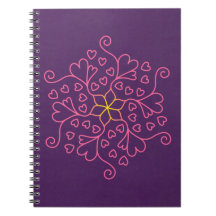 Herzen und Blume Mandala-Inspiriert
