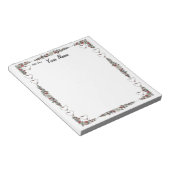 Herzen und Blume Notizblock (angewinkelt)