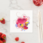 Herzen und Blume Serviette (Beispiel)