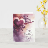Herzen und Blume Valentinins Gruß Karte (Gelbe Blume)