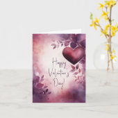Herzen und Blume Valentinins Gruß Karte (Gelbe Blume)