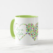 Herzen und Blumen, Liebe-Tee Tasse (Vorderseite Links)