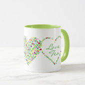 Herzen und Blumen, Liebe-Tee Tasse (VorderseiteRechts)