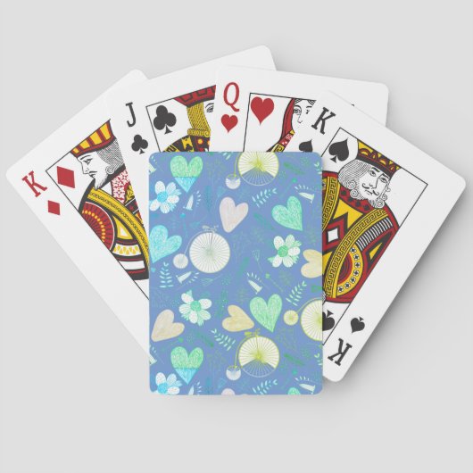 Herzen und Blumen Spielkarten (Rückseite)