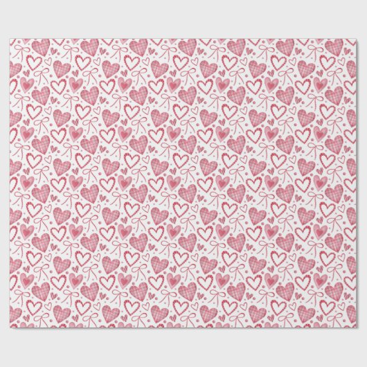 Herzen und Bögen Geschenkpapier (Flach)