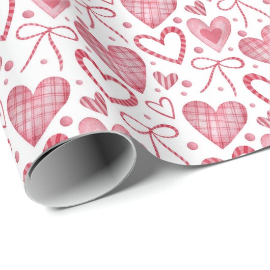 Herzen und Bögen Geschenkpapier (Rolleneckpunkt)