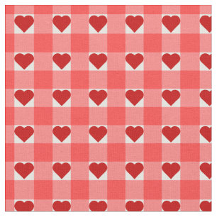 Herzen und Gingham Stoff