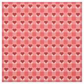 Herzen und Gingham Stoff (Muster)