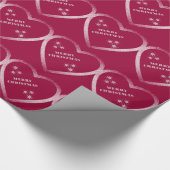 Herzen und Glitter Geschenkpapier (Ecke)