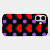 Herzen und Kreise Muster Case-Mate iPhone Hülle (Rückseite (Horizontal))