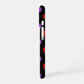 Herzen und Kreise Muster iPhone 16 Hülle (Linke Seite)