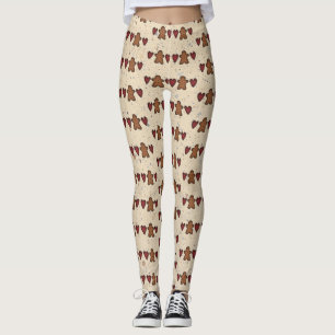 Herzen und Lebkuchenmann-Leggings Leggings