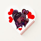 Herzen und Liebe Notizblock (Rückseite)