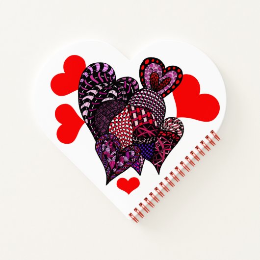 Herzen und Liebe Notizblock (Rückseite)