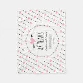 Herzen und Pfeil-personalisierter Fleecedecke (Vorderseite)