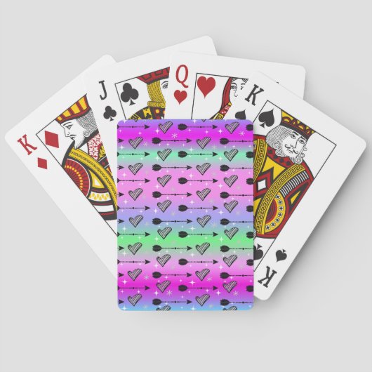 Herzen und Pfeile Spielkarten (Rückseite)
