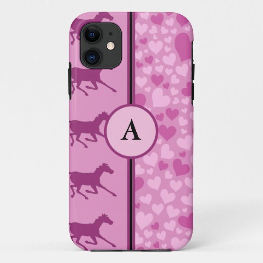 Herzen und Pferde Case-Mate iPhone Hülle (Rückseite)